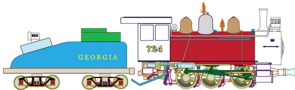 The Georgia 724 Steam Locomotive